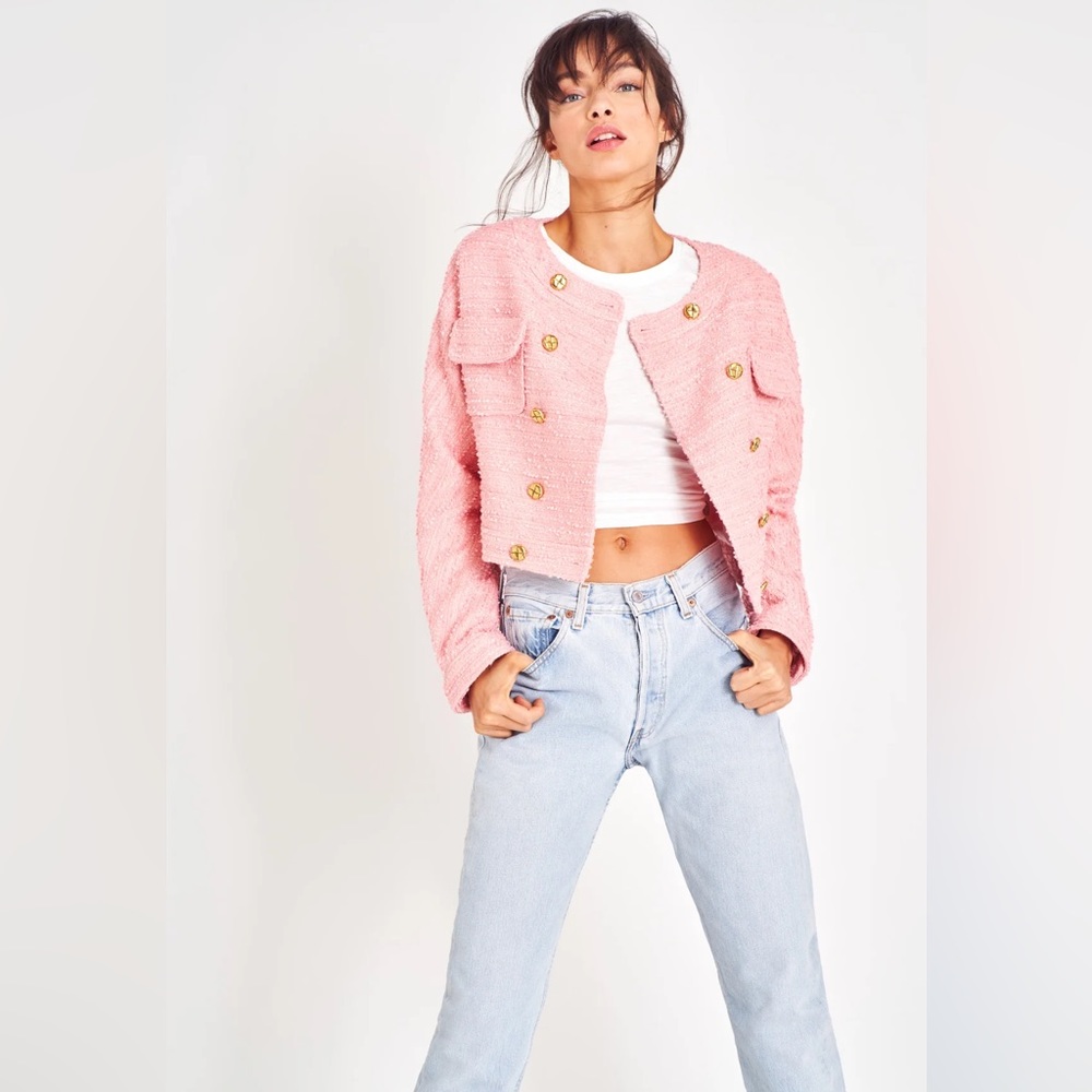 LoveShackFancy Keiran Jacket, Peony, Small - Picture 9 of 12